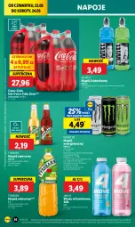 Gazetka promocyjna Lidl - GAZETKA - Gazetka - ważna od 24.05 do 24.05.2025 - strona 44 - produkty: Napój energetyczny, Kaktus, Coca-Cola, Napoje, Napój izotoniczny, Tymbark, Arbuz, Woda, Mango, Napój, Mięta