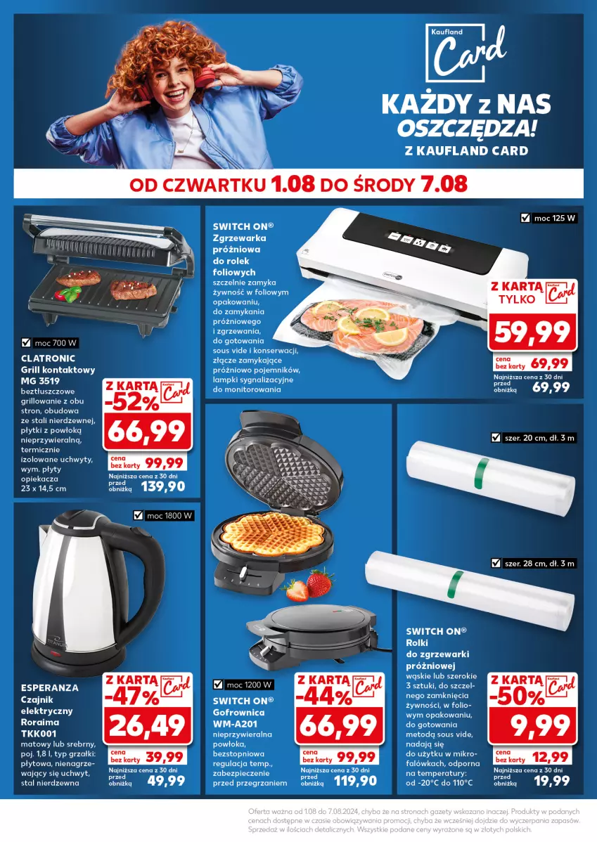 Gazetka promocyjna Kaufland - Kaufland - ważna 01.08 do 07.08.2024 - strona 24 - produkty: Grill, Grill kontaktowy, Koc, Monitor, Piec, Pojemnik, Rolki, Ser, Top, Uchwyty, Warka