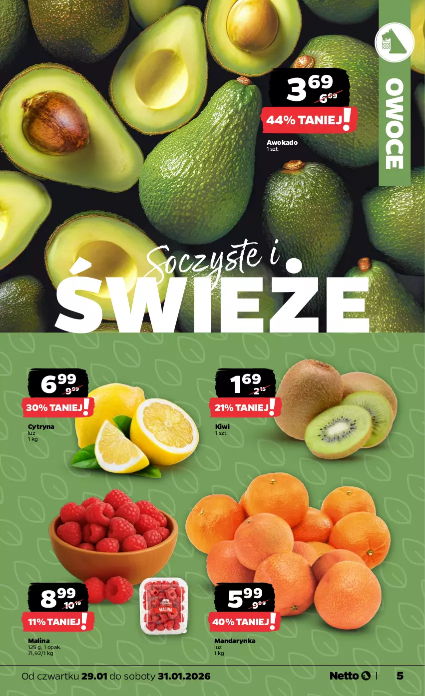 Gazetka promocyjna Netto - Od Czwartku - ważna 29.01 do 31.01.2026 - strona 5 - produkty: Kiwi, Owoce