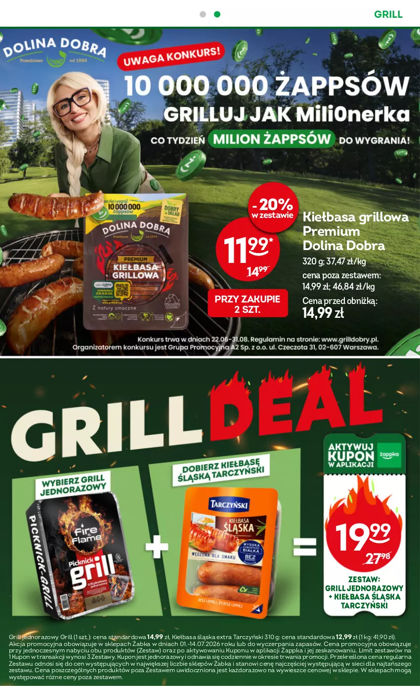 Gazetka promocyjna Żabka - gazetka-promocyjna-27-28-2026 - ważna 01.07 do 14.07.2026 - strona 19 - produkty: Grill, Kiełbasa, Kiełbasa śląska, Tarczyński, Tran