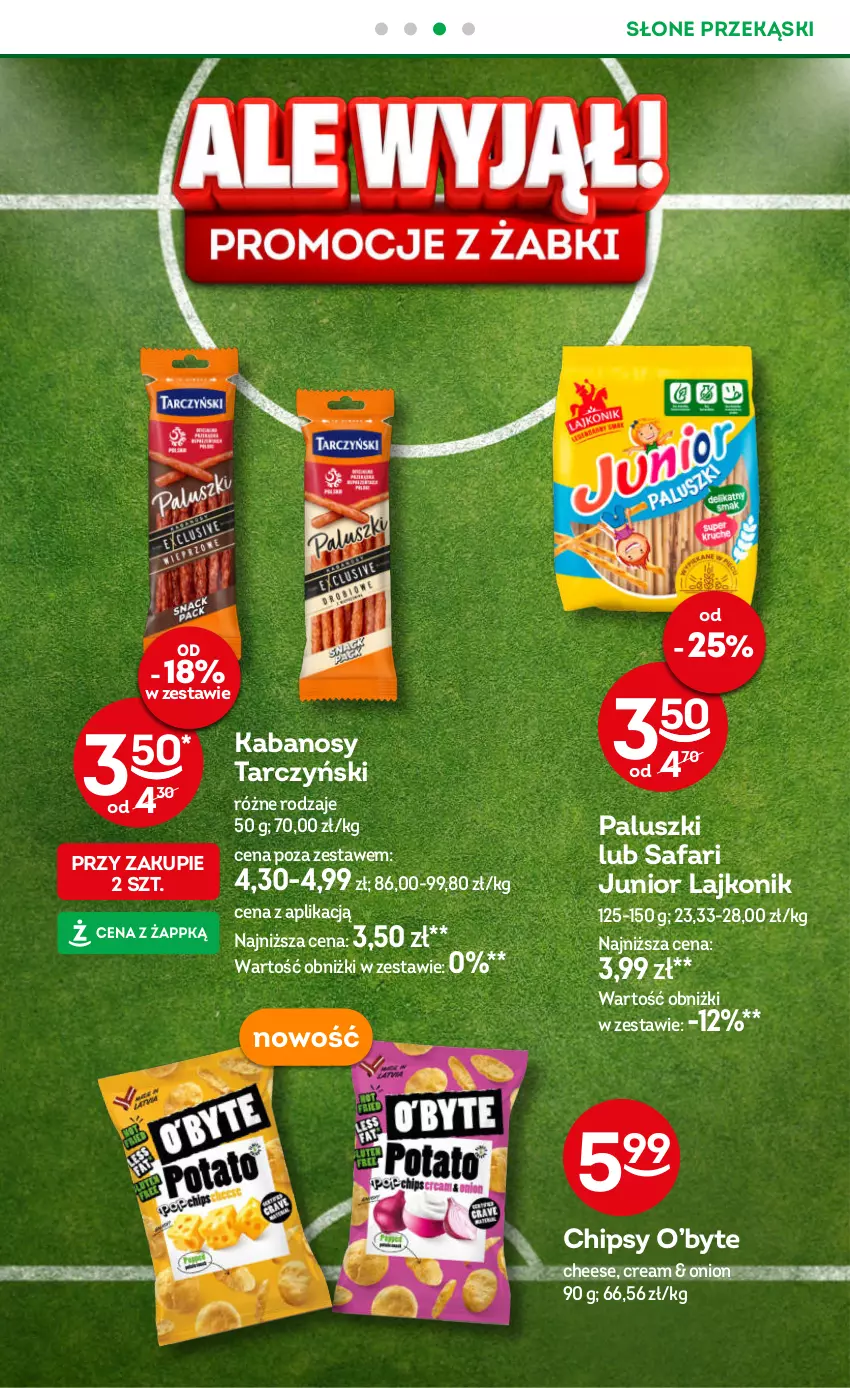 Gazetka promocyjna Żabka - gazetka-promocyjna-27-28-2026 - ważna 01.07 do 14.07.2026 - strona 22 - produkty: Chipsy, Fa, Kabanos, Lajkonik, Tarczyński