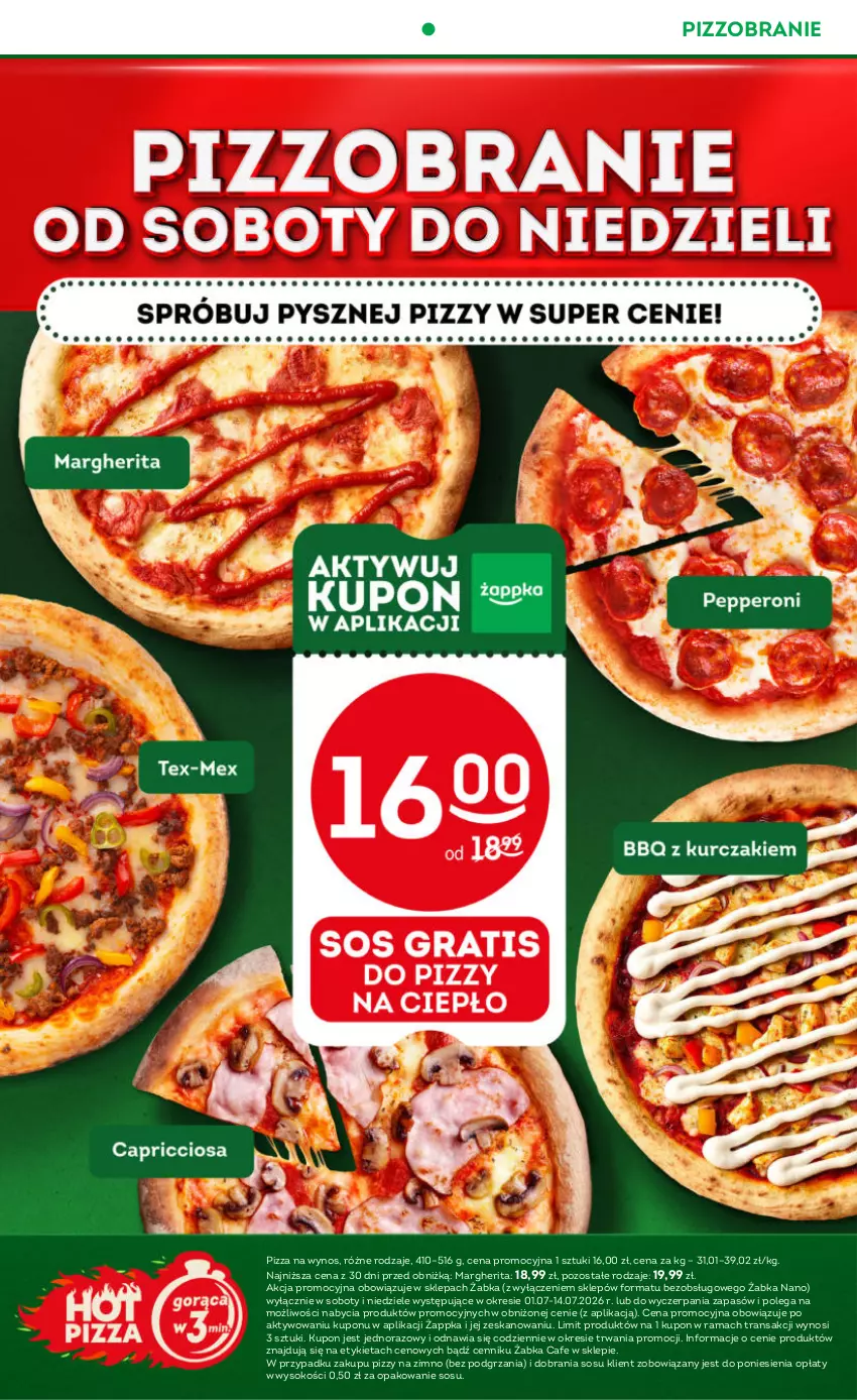 Gazetka promocyjna Żabka - gazetka-promocyjna-27-28-2026 - ważna 01.07 do 14.07.2026 - strona 63 - produkty: Pizza, Rama, Sok, Sos, Tran