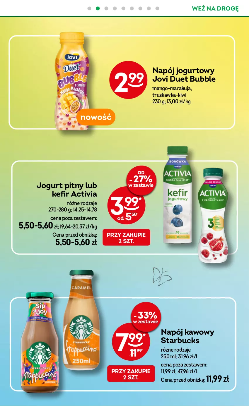 Gazetka promocyjna Żabka - gazetka-promocyjna-27-28-2026 - ważna 01.07 do 14.07.2026 - strona 69 - produkty: Activia, Jogurt, Jogurt pitny, Kefir, Kiwi, Mango, Napój, Napój jogurtowy
