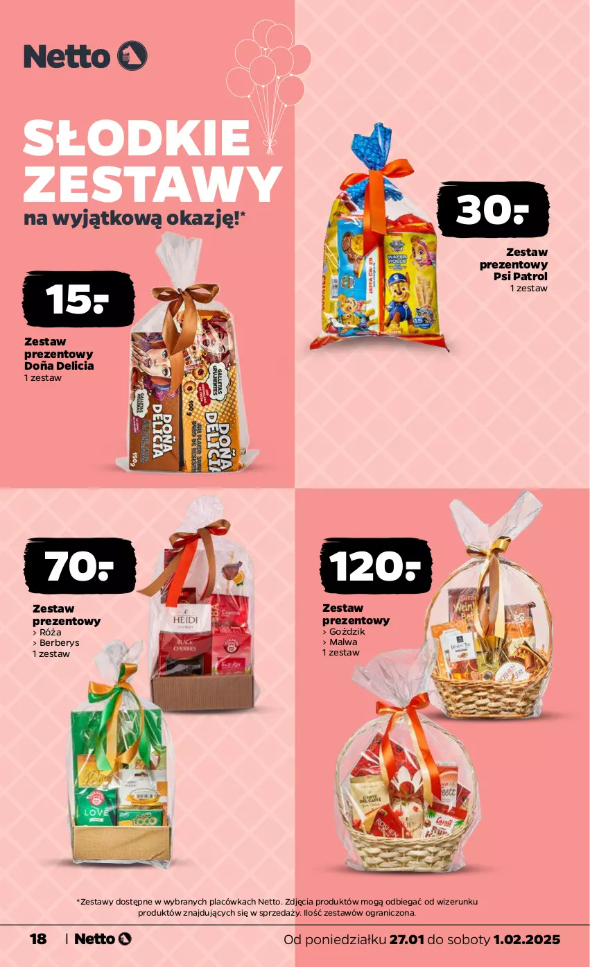 Gazetka promocyjna Netto - Od Poniedziałku - ważna 27.01 do 01.02.2025 - strona 18 - produkty: Gra, Psi Patrol, Róża, Zestaw prezentowy