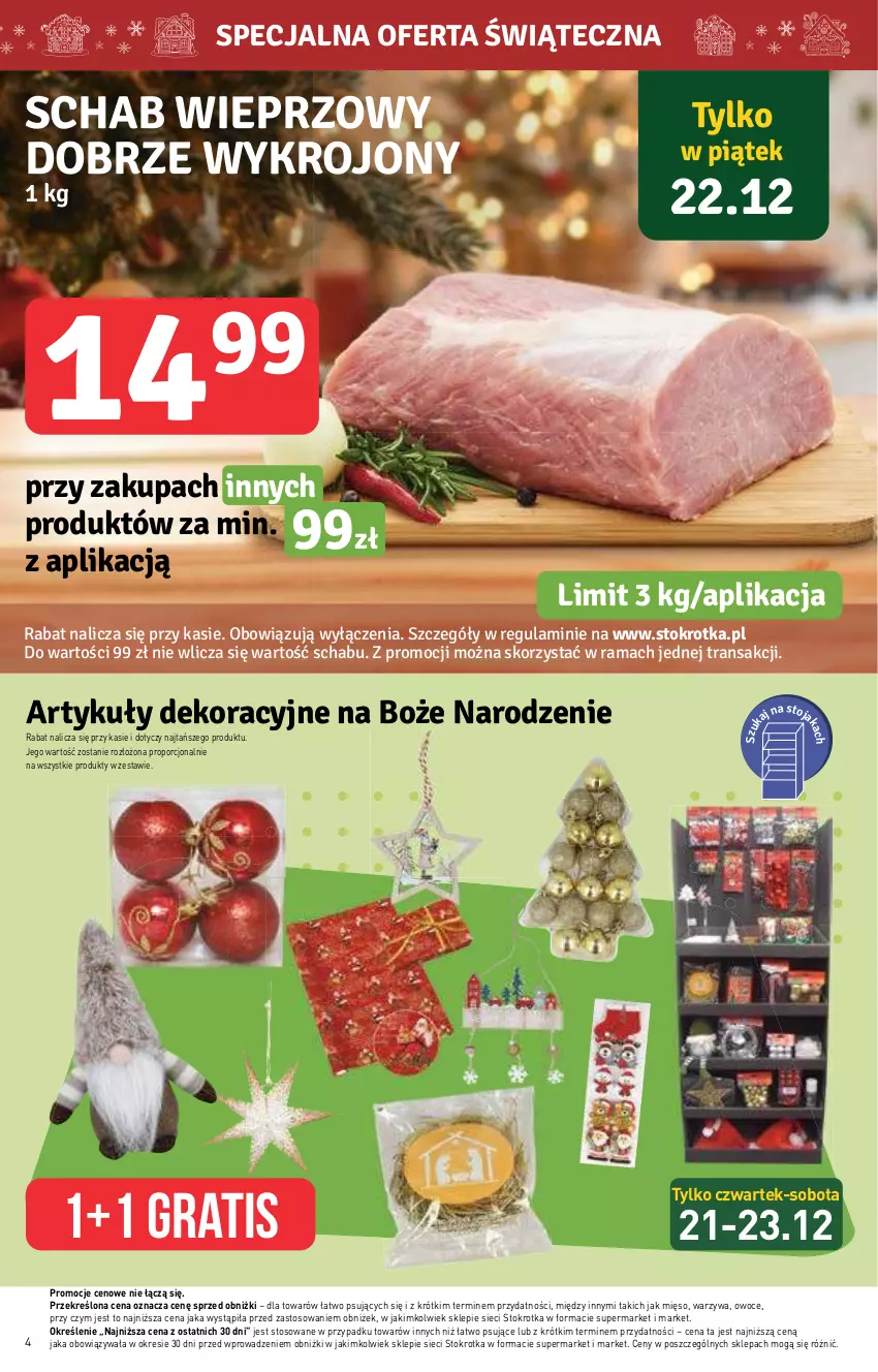 Gazetka promocyjna Stokrotka - Supermarket - ważna 20.12 do 27.12.2023 - strona 4 - produkty: Gra, Mięso, Owoce, Por, Rama, Tran, Warzywa