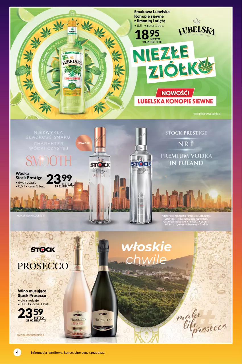 Gazetka promocyjna Makro - Summer Drinks 2023 - oferta z alkoholem - ważna 11.07 do 07.08.2023 - strona 4 - produkty: Mus, Prosecco, Stock, Wino, Wino musujące, Wódka
