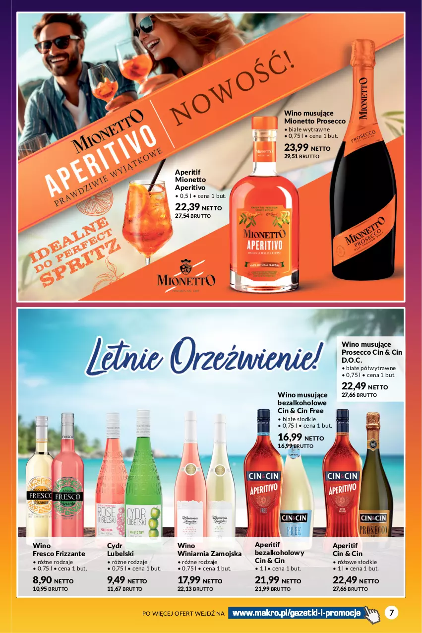 Gazetka promocyjna Makro - Summer Drinks 2023 - oferta z alkoholem - ważna 11.07 do 07.08.2023 - strona 7 - produkty: Fresco, Mionetto, Mus, Prosecco, Winiarnia Zamojska, Wino, Wino musujące