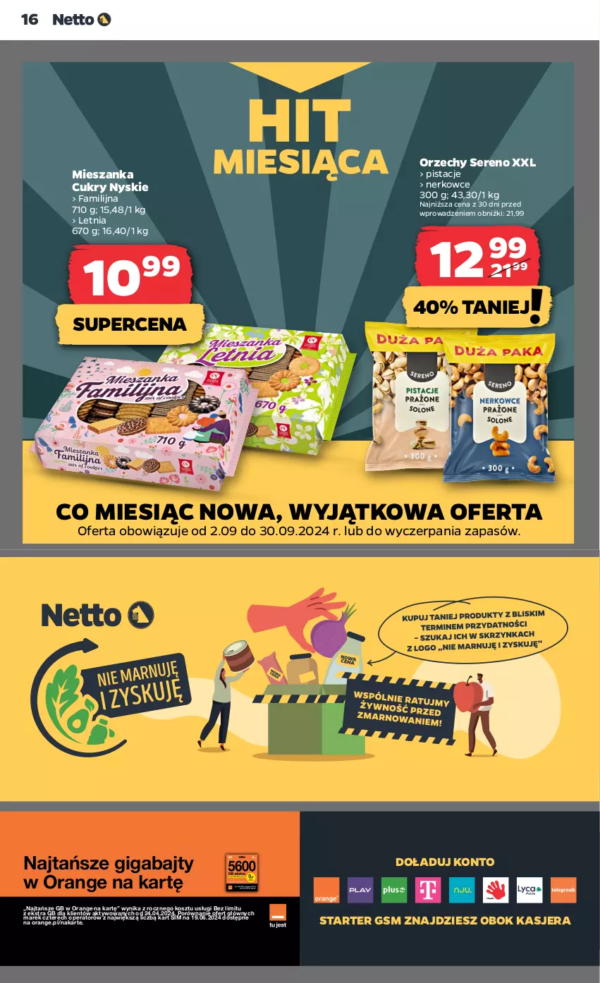 Gazetka promocyjna Netto - Netto Gazetka Food 37/24B - ważna 12.09 do 18.09.2024 - strona 16 - produkty: Fa, Kosz, Kujawski, Pistacje, Podlaski, Por, Ser, Sok, Stock, Top