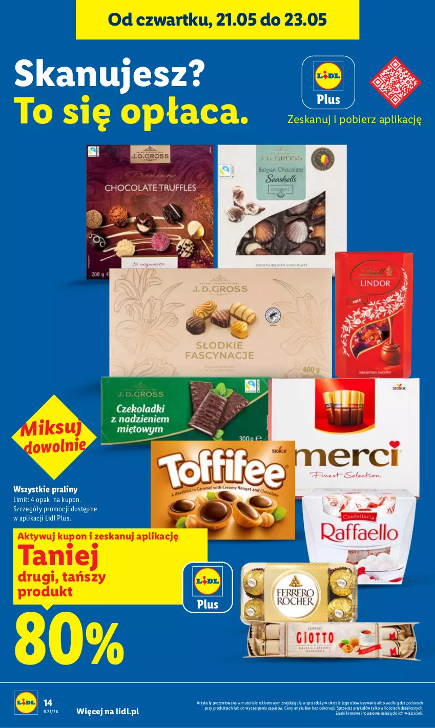 Gazetka promocyjna Lidl - Gazetka ważna od 21.05 do 23.05 - ważna 21.05 do 23.05.2026 - strona 14 - produkty: Praliny