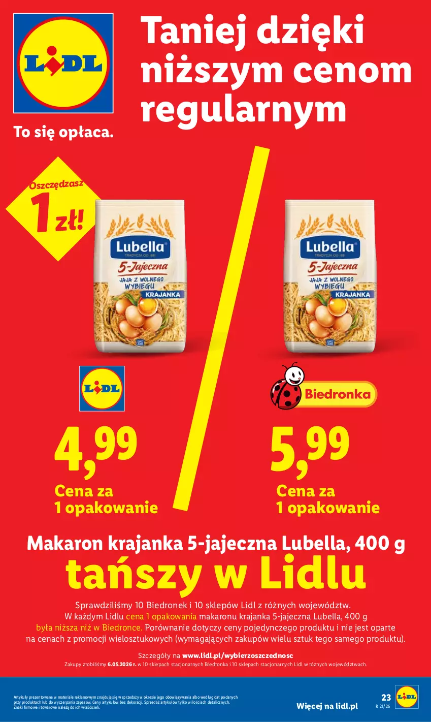 Gazetka promocyjna Lidl - Gazetka ważna od 21.05 do 23.05 - ważna 21.05 do 23.05.2026 - strona 23 - produkty: Bell, Bella, Lubella, Makaron, Por