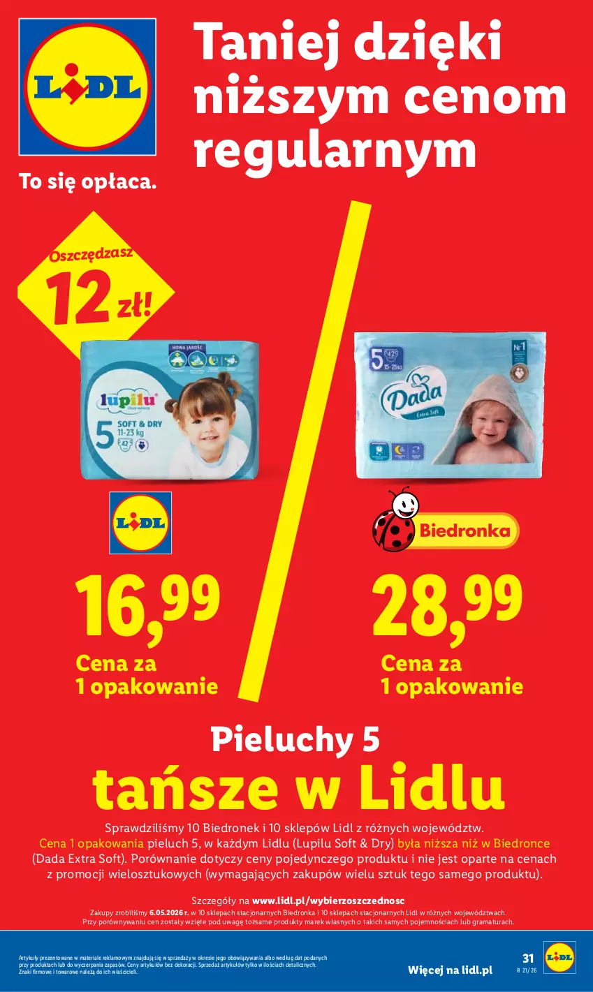 Gazetka promocyjna Lidl - Gazetka ważna od 21.05 do 23.05 - ważna 21.05 do 23.05.2026 - strona 31 - produkty: Dada, Gra, Pieluchy, Por, Rama