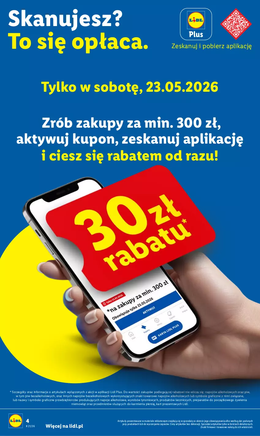 Gazetka promocyjna Lidl - Gazetka ważna od 21.05 do 23.05 - ważna 21.05 do 23.05.2026 - strona 4 - produkty: Gra, Karmi, Napoje, Znicz