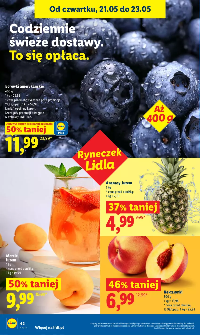 Gazetka promocyjna Lidl - Gazetka ważna od 21.05 do 23.05 - ważna 21.05 do 23.05.2026 - strona 42 - produkty: Ananas, Nektar