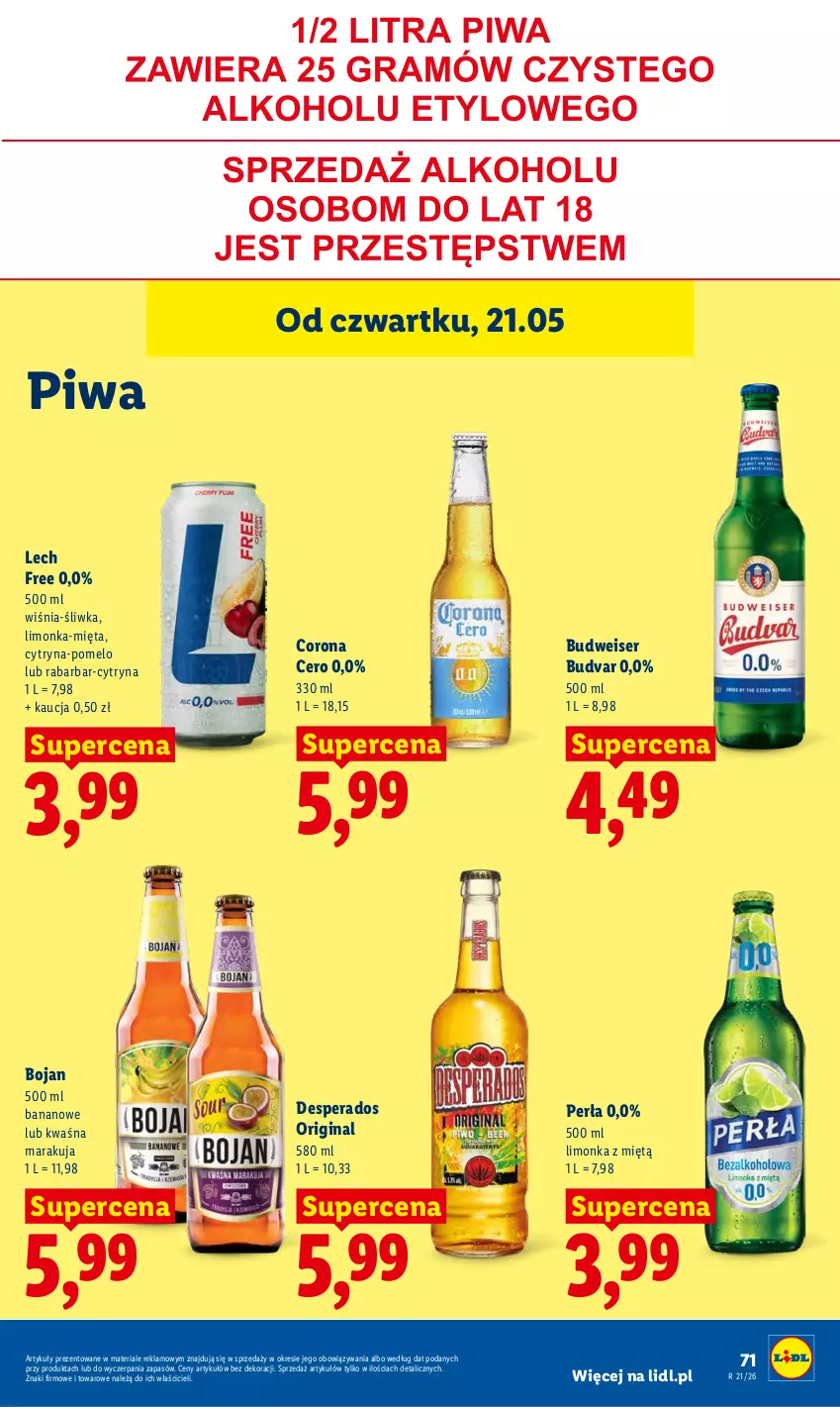 Gazetka promocyjna Lidl - Gazetka ważna od 21.05 do 23.05 - ważna 21.05 do 23.05.2026 - strona 77 - produkty: Desperados, Gin, Limonka, Mięta, Perła, Piwa, Pomelo, Ser
