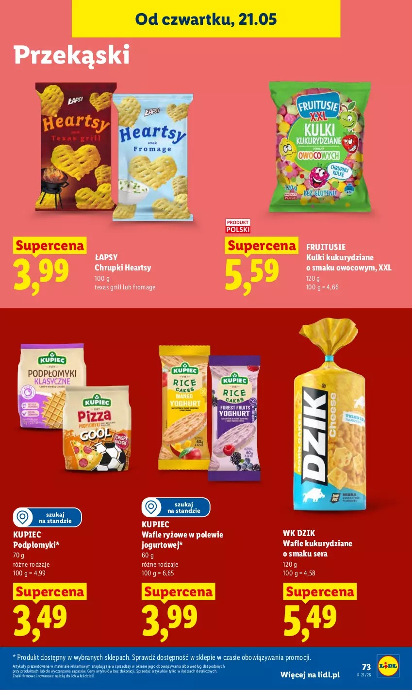 Gazetka promocyjna Lidl - Gazetka ważna od 21.05 do 23.05 - ważna 21.05 do 23.05.2026 - strona 81 - produkty: Chrupki, Grill, Jogurt, Kupiec, Piec, Ryż, Ser, Wafle