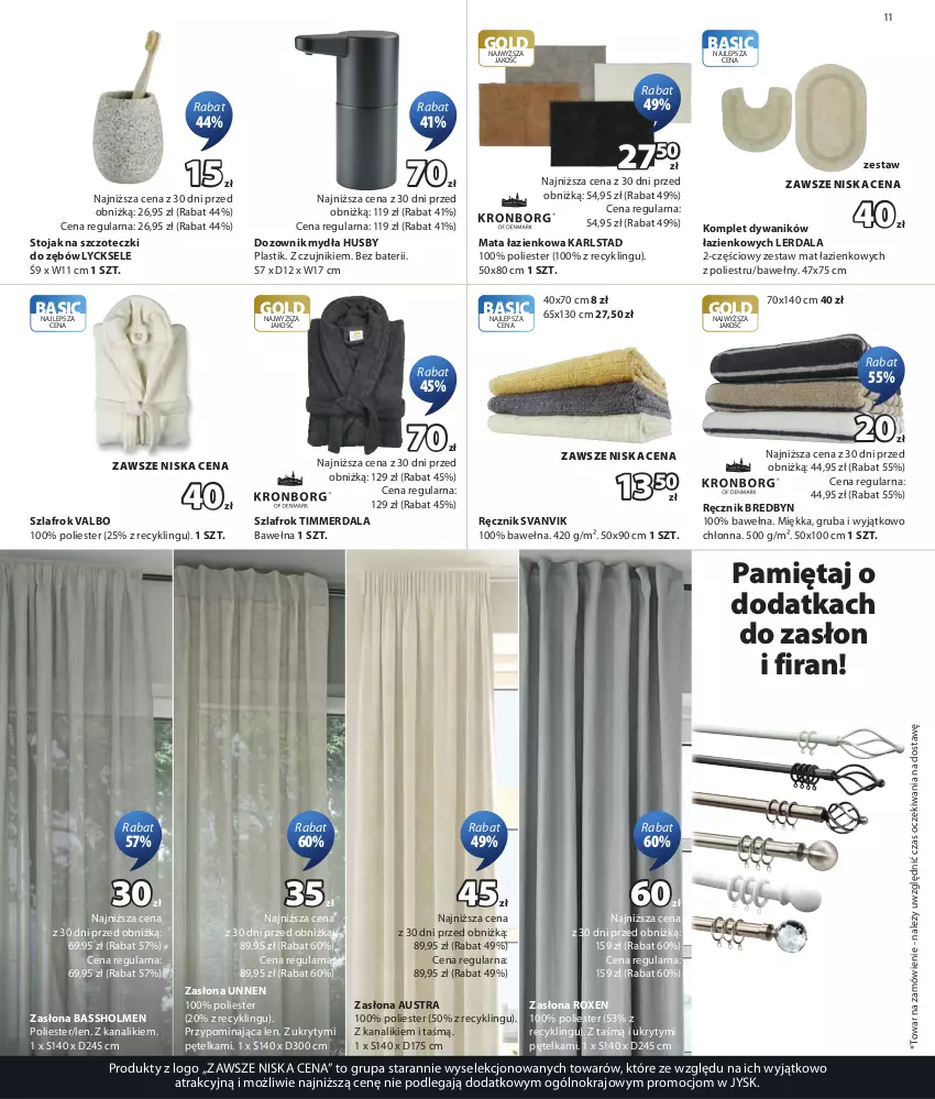 Gazetka promocyjna Jysk - Oferta tygodnia - ważna 22.07 do 09.08.2026 - strona 12 - produkty: Dozownik, Dozownik mydła, Dywan, Dywanik, Mata łazienkowa, Mięta, Ręcznik, Stojak, Szlafrok, Wełna, Zasłona