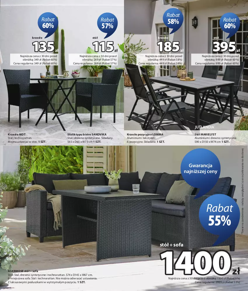 Gazetka promocyjna Jysk - Oferta tygodnia - ważna 22.07 do 09.08.2026 - strona 4 - produkty: Ariel, Fa, Krzesło, Poduszka, Sofa, Stół, Stolik