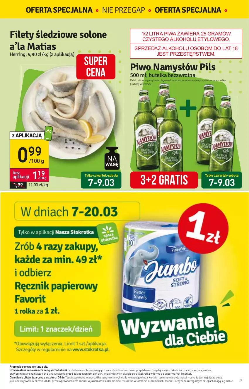 Gazetka promocyjna Stokrotka - Supermarket - ważna 07.03 do 13.03.2024 - strona 3 - produkty: Gra, Mięso, Owoce, Piwa, Por, Warzywa