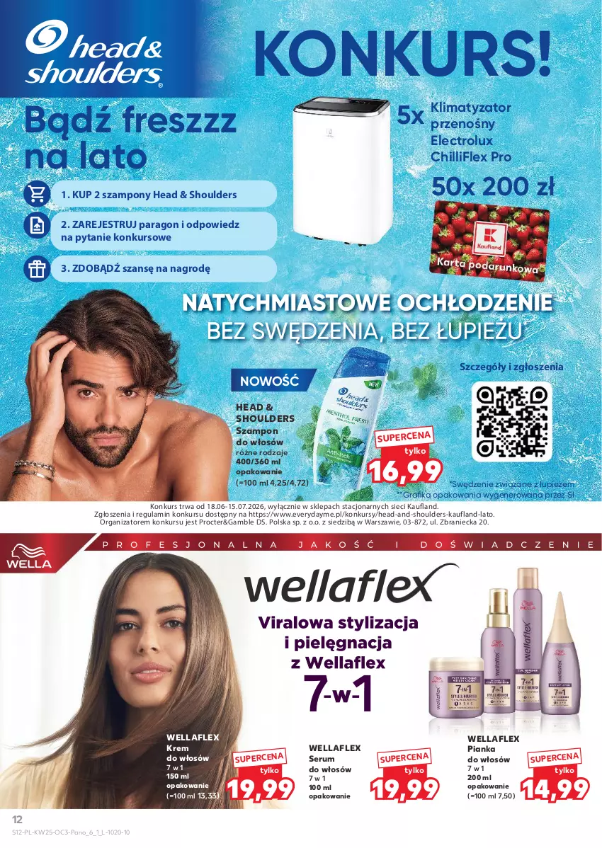 Gazetka promocyjna Kaufland - Kaufland - ważna 18.06 do 01.07.2026 - strona 12 - produkty: Electrolux, Gra, Pianka do włosów, Rum, Ser, Serum, Serum do włosów, Szampon, Wella, Wellaflex