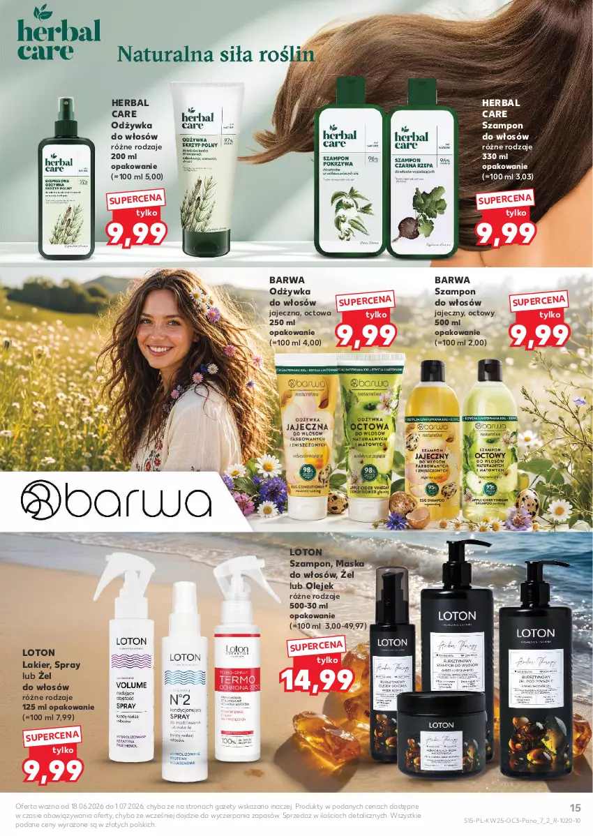 Gazetka promocyjna Kaufland - Kaufland - ważna 18.06 do 01.07.2026 - strona 15 - produkty: Lakier, Maska, Maska do włosów, Odżywka, Olej, Szampon