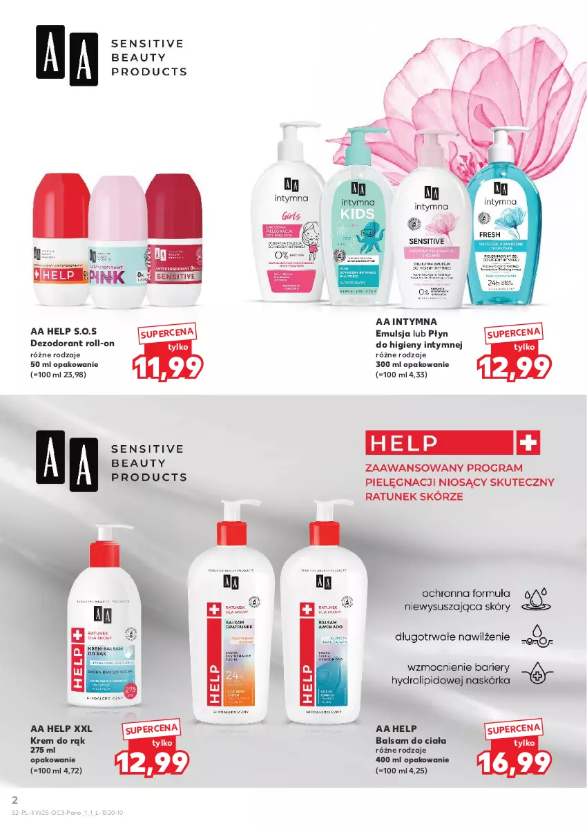Gazetka promocyjna Kaufland - Kaufland - ważna 18.06 do 01.07.2026 - strona 2 - produkty: Balsam do ciała, Dezodorant, Emulsja, Krem do rąk, Płyn do higieny intymnej