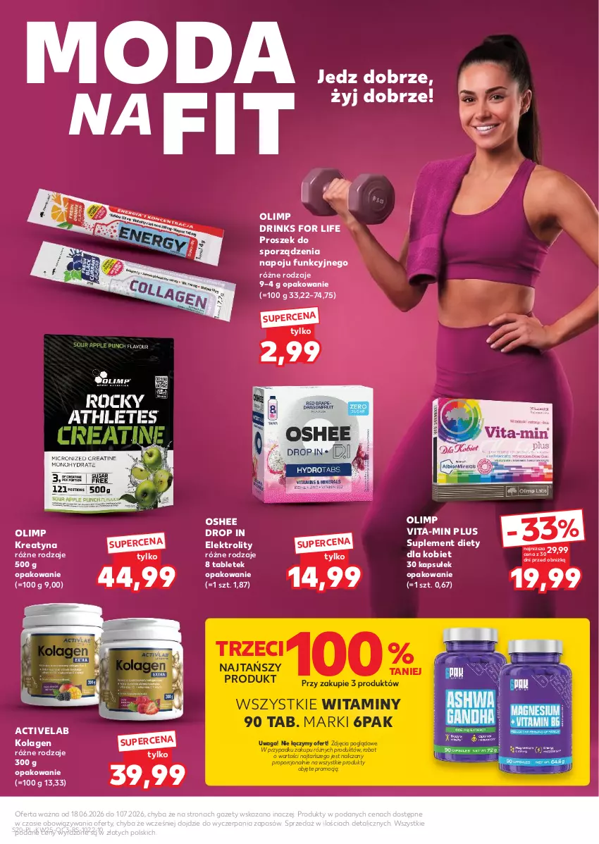 Gazetka promocyjna Kaufland - Kaufland - ważna 18.06 do 01.07.2026 - strona 20 - produkty: Kolagen, Moda, Oshee, Por, Suplement diety, Tablet, Vita-Min, Waga
