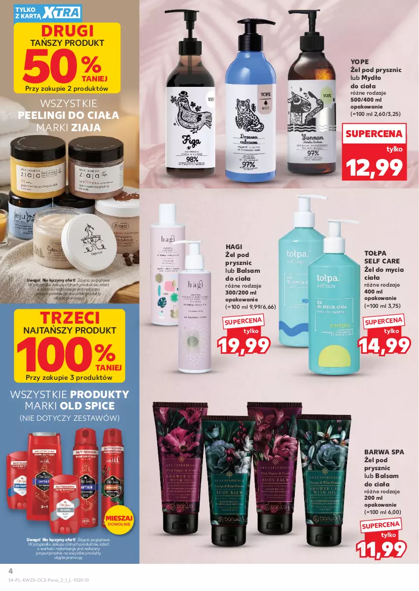 Gazetka promocyjna Kaufland - Kaufland - ważna 18.06 do 01.07.2026 - strona 4 - produkty: Balsam do ciała, Mydło, Old Spice, Peeling, Por, Tołpa, Waga, Yope, Ziaja