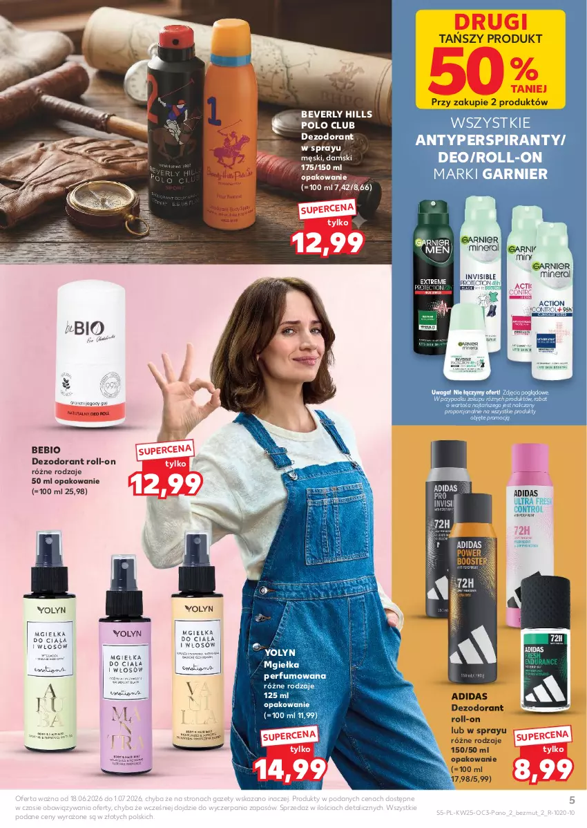 Gazetka promocyjna Kaufland - Kaufland - ważna 18.06 do 01.07.2026 - strona 5 - produkty: Adidas, Antyperspirant, Dezodorant, Garnier, Perfum, Por, Waga