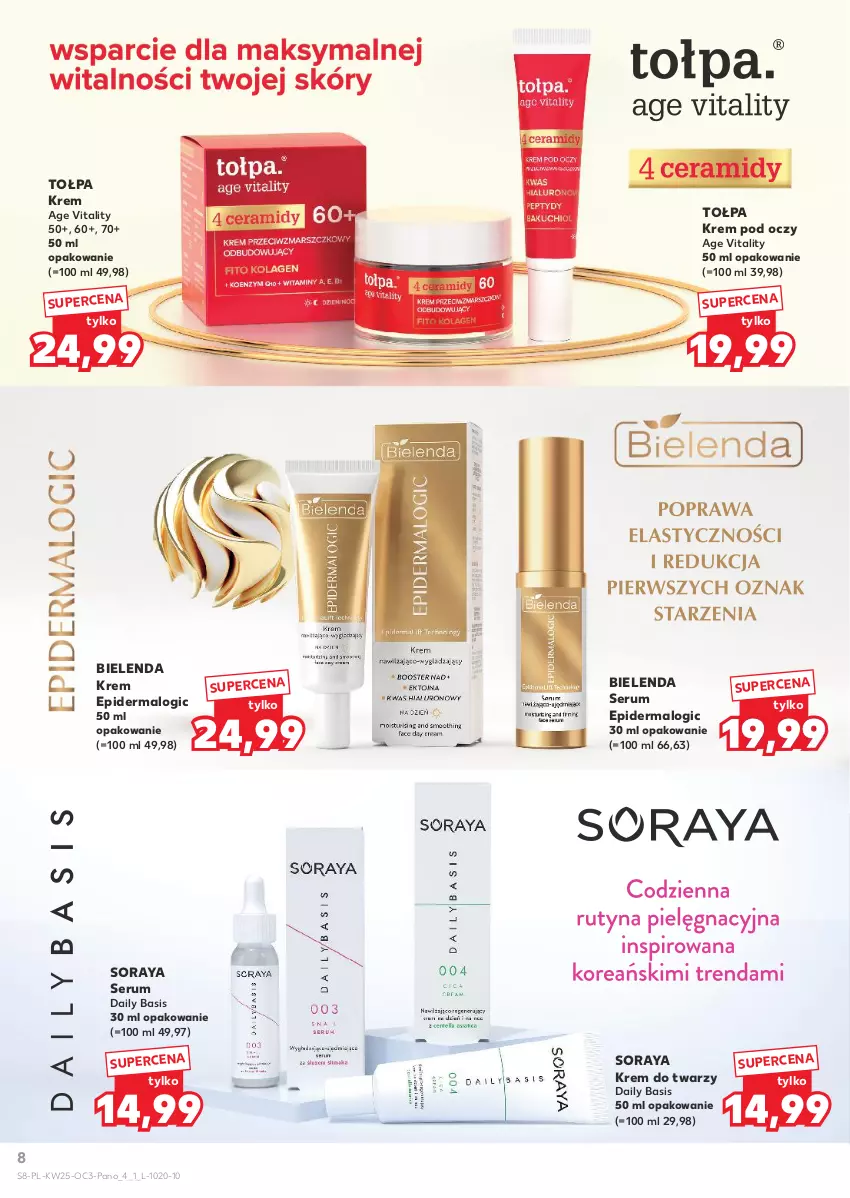 Gazetka promocyjna Kaufland - Kaufland - ważna 18.06 do 01.07.2026 - strona 8 - produkty: Bielenda, Krem do twarzy, Krem pod oczy, Rum, Ser, Serum, Tołpa