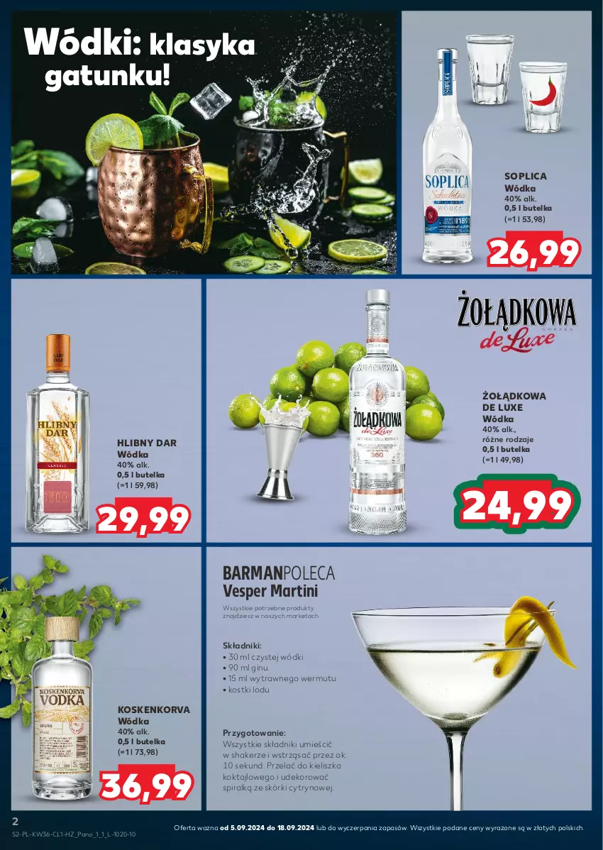 Gazetka promocyjna Kaufland - Barek Kauflandu - ważna 05.09 do 18.09.2024 - strona 2 - produkty: Gin, Martini, Soplica, Wódka