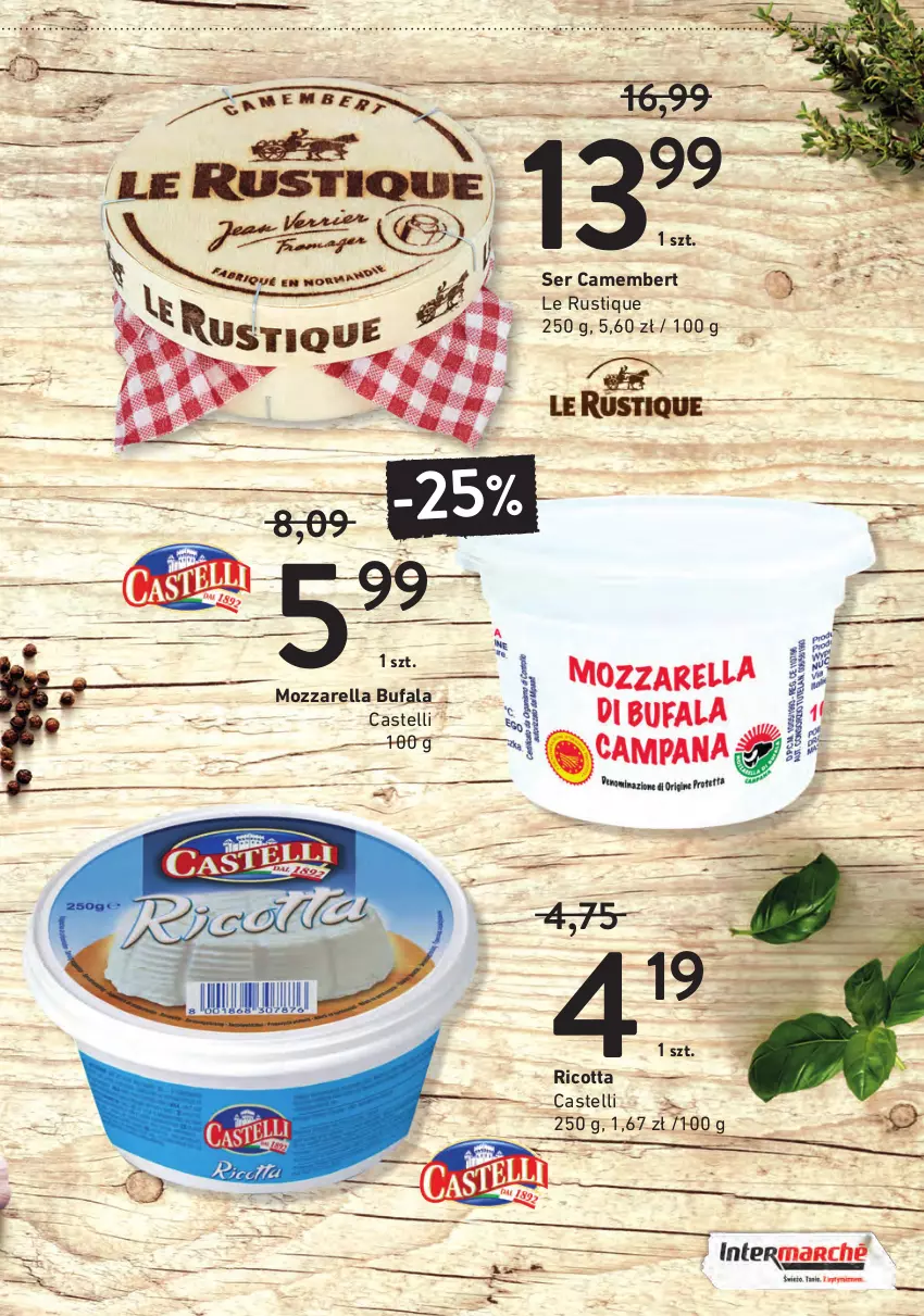 Gazetka promocyjna Intermarche - Strefa Koneserów - ważna 02.06 do 13.06.2022 - strona 3 - produkty: Camembert, Fa, Mozzarella, NaTurek, Ricotta, Rust, Sałat, Ser, Ser pleśniowy