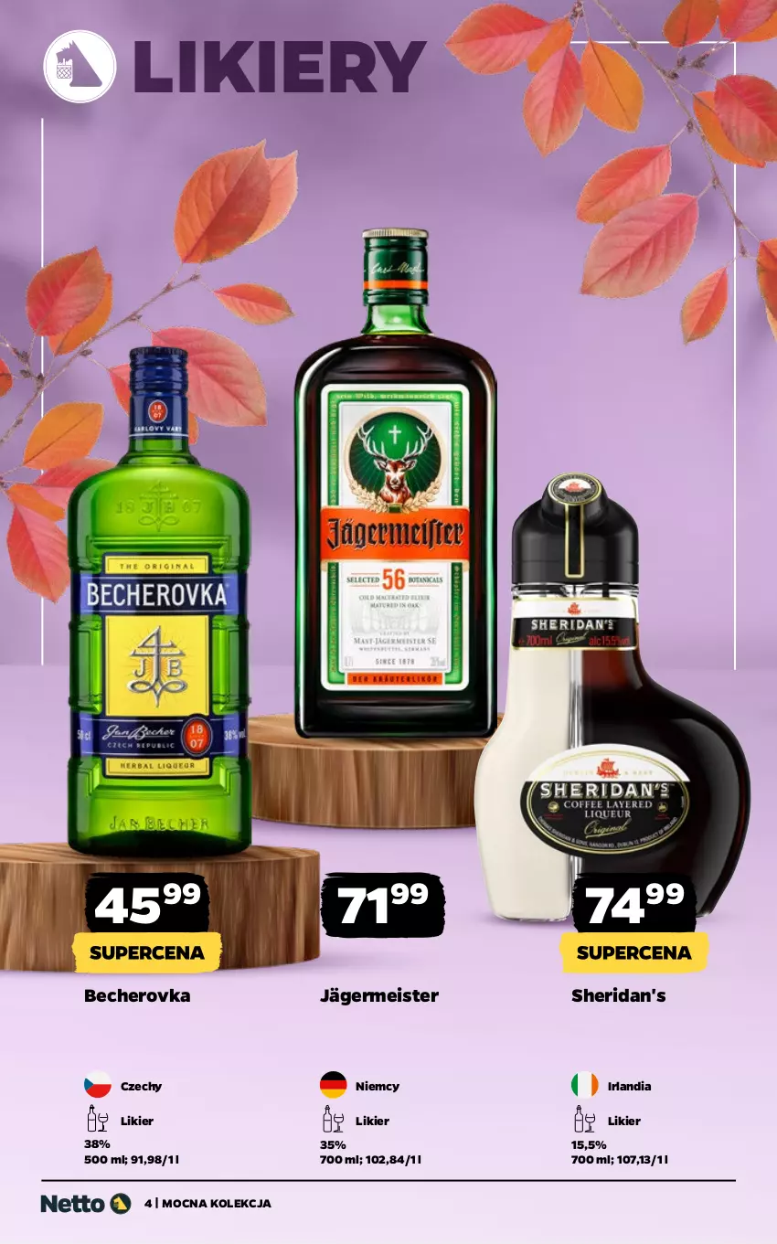 Gazetka promocyjna Netto - Alkohole - Mocne - ważna 27.10 do 08.11.2025 - strona 4 - produkty: Likier, Sheridan's