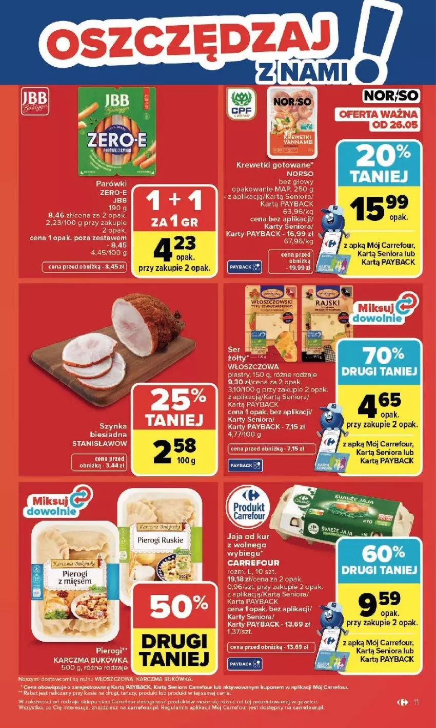 Gazetka promocyjna Carrefour - Gazetka Zmieniliśmy się dla Ciebie - ważna 25.05 do 30.05.2026 - strona 11 - produkty: Szynka