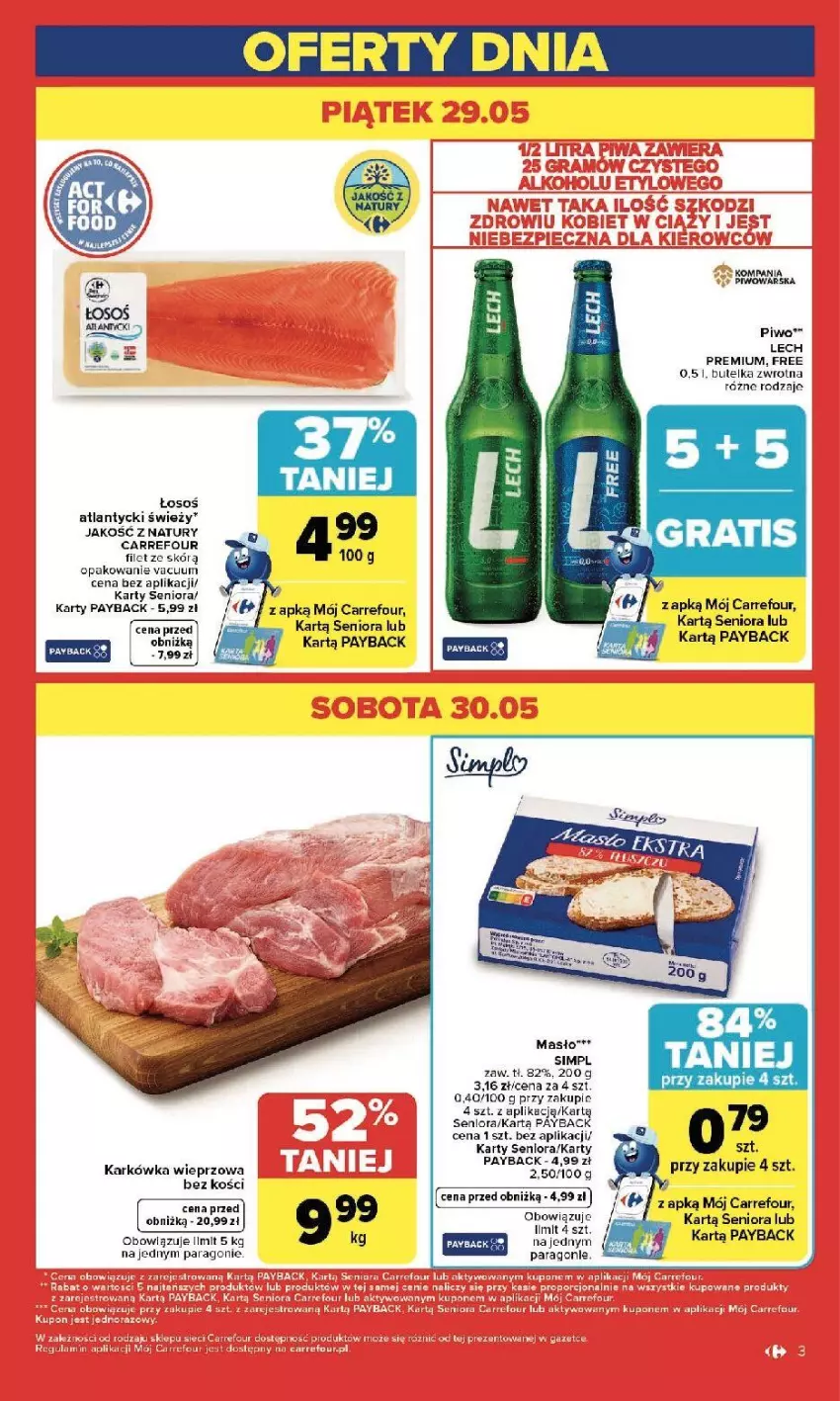 Gazetka promocyjna Carrefour - Gazetka Zmieniliśmy się dla Ciebie - ważna 25.05 do 30.05.2026 - strona 3 - produkty: Fa, Gin, Karkówka wieprzowa, Masło, Nike, Piwo