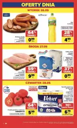 Gazetka promocyjna Carrefour - Gazetka Zmieniliśmy się dla Ciebie - Gazetka - ważna od 30.05 do 30.05.2026 - strona 2 - produkty: Kurczak, Hama, Kujawski, Papier, Cukier, Ręcznik, Morliny, Olej, Kiełbasa, Pomidory, Kiełbasa śląska, Fa