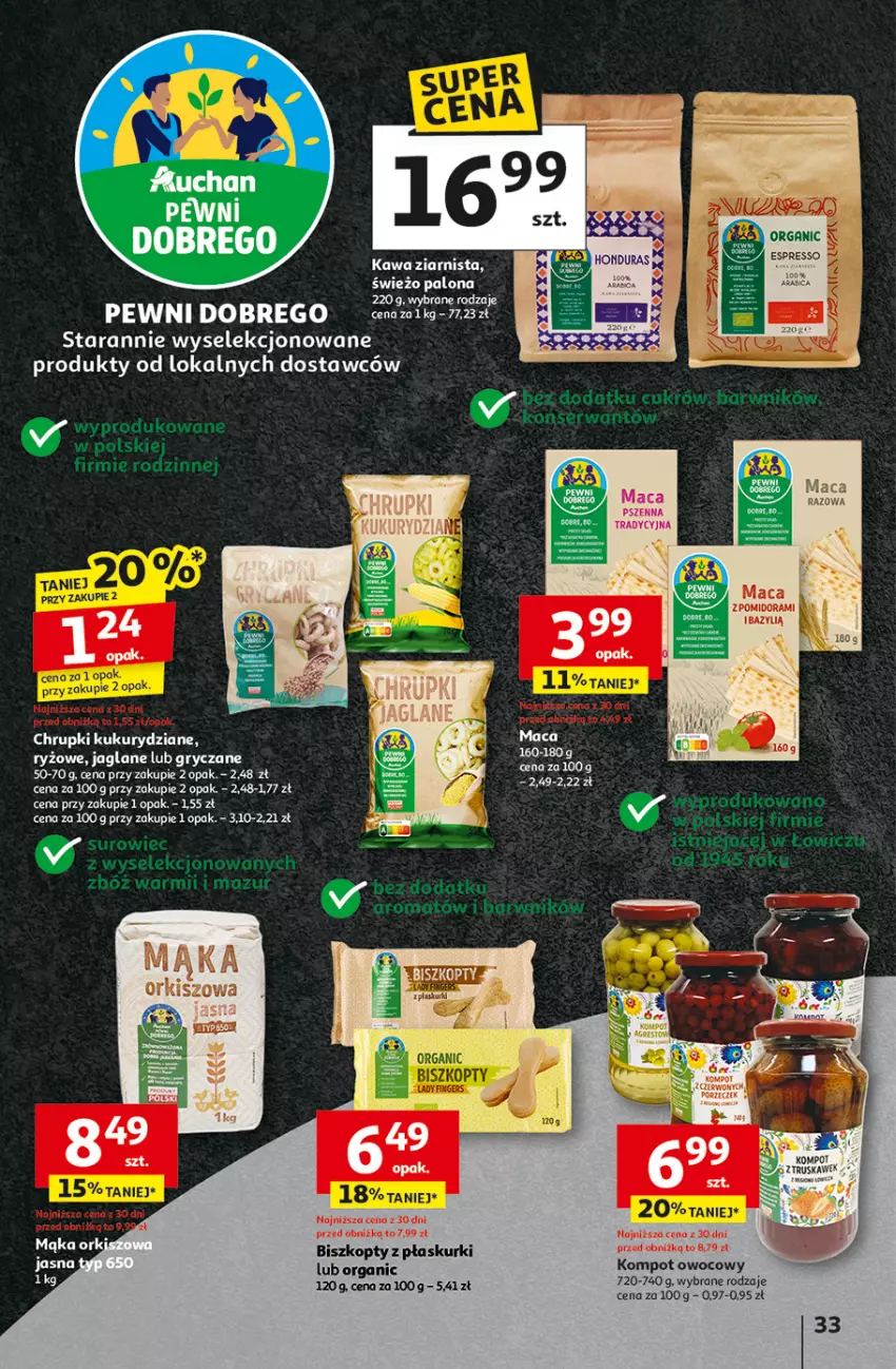Gazetka promocyjna Auchan - Odlotowe ceny na start szkoły Hipermarket - ważna 21.08 do 27.08.2025 - strona 33 - produkty: Biszkopty, Gry, Kawa, Kawa ziarnista, Mąka, Por, Ryż