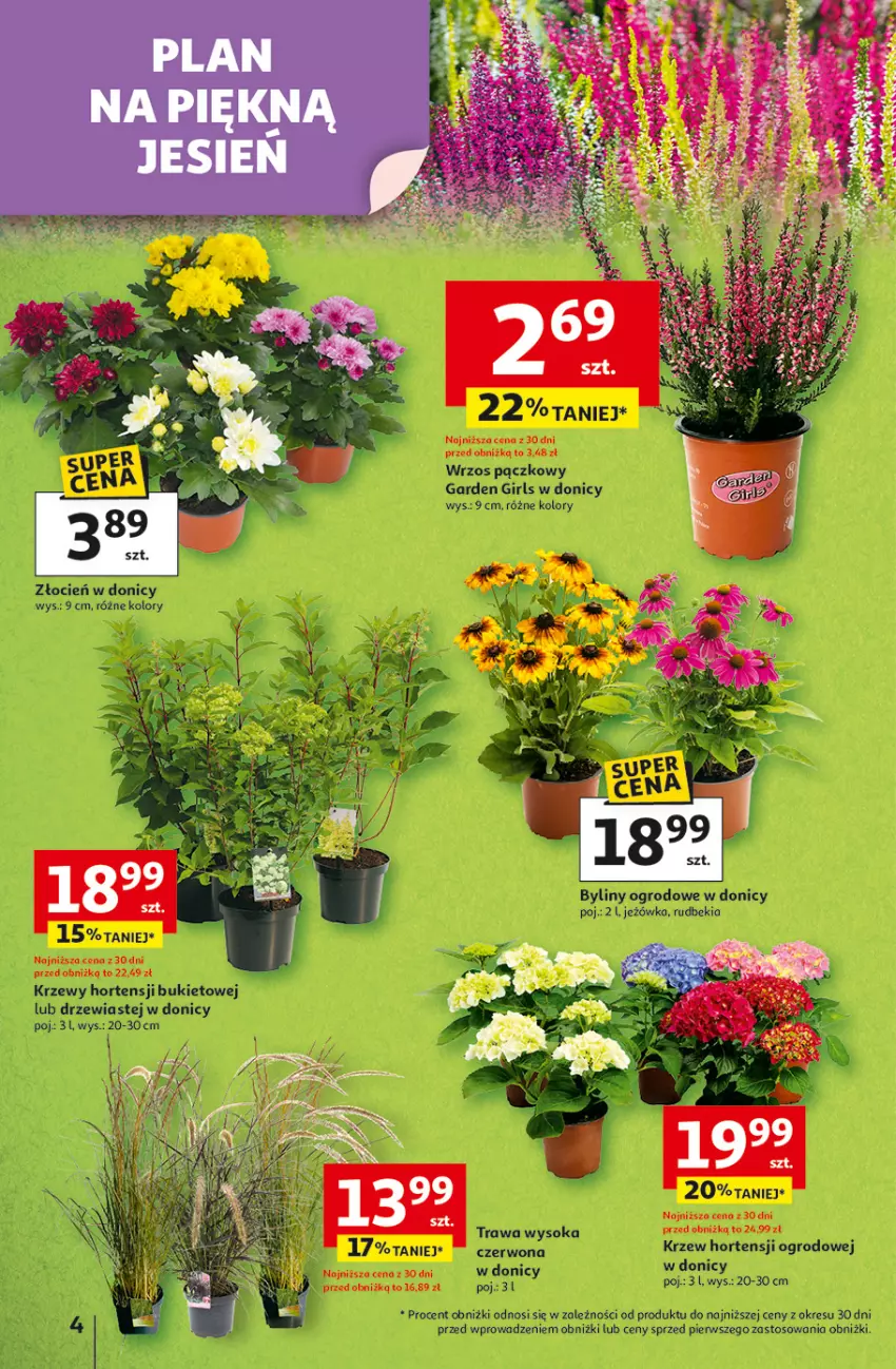 Gazetka promocyjna Auchan - Odlotowe ceny na start szkoły Hipermarket - ważna 21.08 do 27.08.2025 - strona 4 - produkty: Bukiet, Cień, Sok