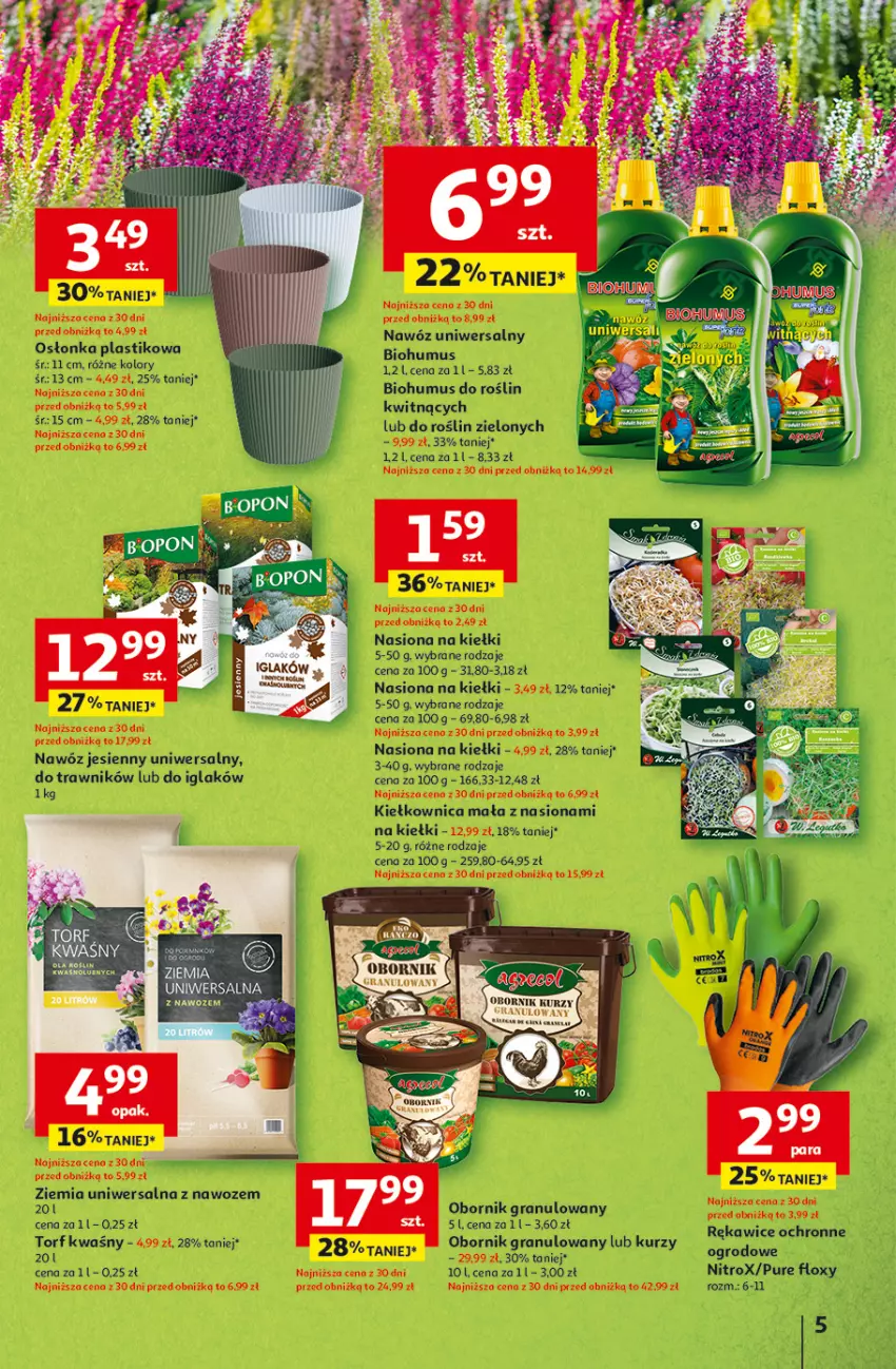 Gazetka promocyjna Auchan - Odlotowe ceny na start szkoły Hipermarket - ważna 21.08 do 27.08.2025 - strona 5 - produkty: Biohumus, Gra, Kiełki, Mus, Nawóz, Osłonka, Pur, Rękawice, Rękawice ochronne