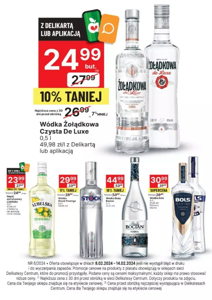 Gazetka promocyjna Delikatesy Centrum - ważna 08.02 do 14.02.2024 - strona 1 - produkty: Rum, Stock, Wódka