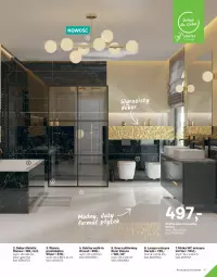 Gazetka promocyjna Leroy Merlin - Katalog Projekty 2021 - Gazetka - ważna od 30.09 do 30.09.2021 - strona 47 - produkty: Wanna, Gres, Lampa, Gres szkliwiony, Miska, Lampa wisząca