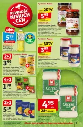 Gazetka promocyjna Auchan - WIELKA MOC Niskich Cen Supermarket - Gazetka - ważna od 19.04 do 19.04.2025 - strona 11 - produkty: Chrzan, Lubella, Majonez, Makaron, Sok, Mus, Bell, Przyprawy, Bella, Kamis, Olej, Pomidory, Kukurydza