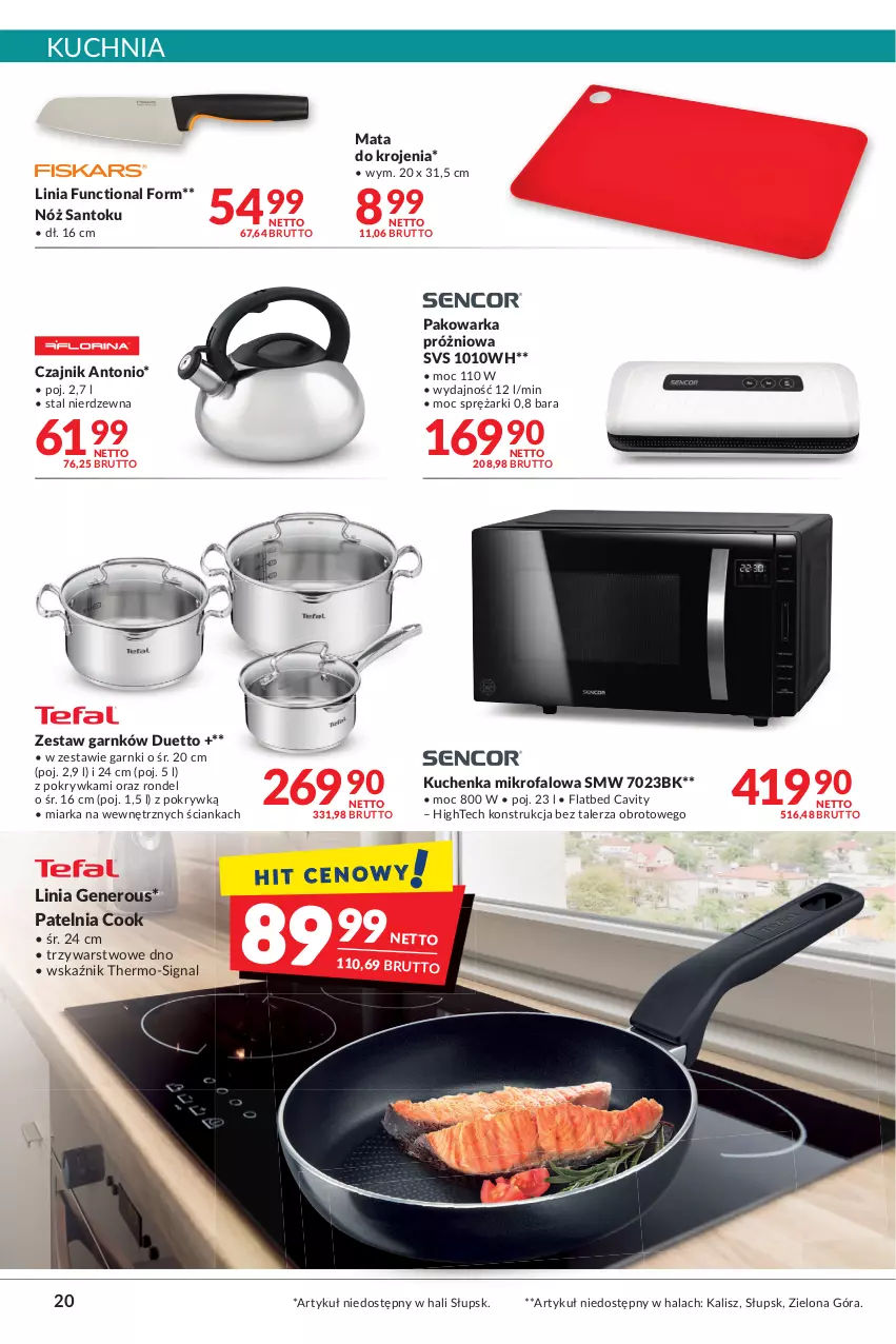 Gazetka promocyjna Makro - [Oferta promocyjna] Artykuły spożywcze i przemysłowe - ważna 28.06 do 11.07.2022 - strona 20 - produkty: Czajnik, Fa, Kuchenka mikrofalowa, Kuchnia, Miarka, Patelnia, Rondel, Talerz, Warka