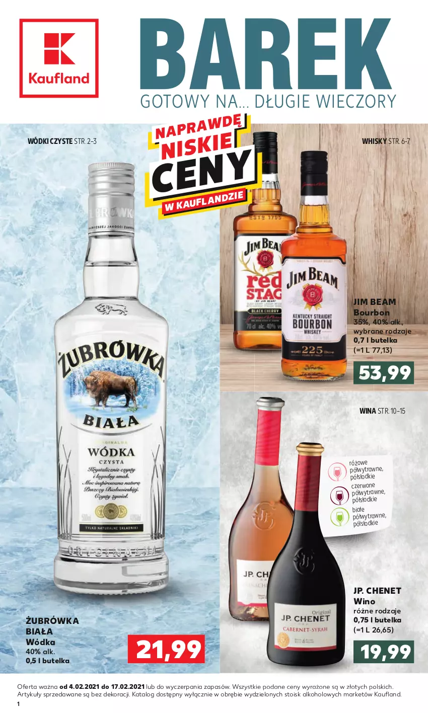 Gazetka promocyjna Kaufland - Barek - ważna 04.02 do 17.02.2021 - strona 1 - produkty: Bourbon, Jim Beam, Whisky, Wino, Wódka