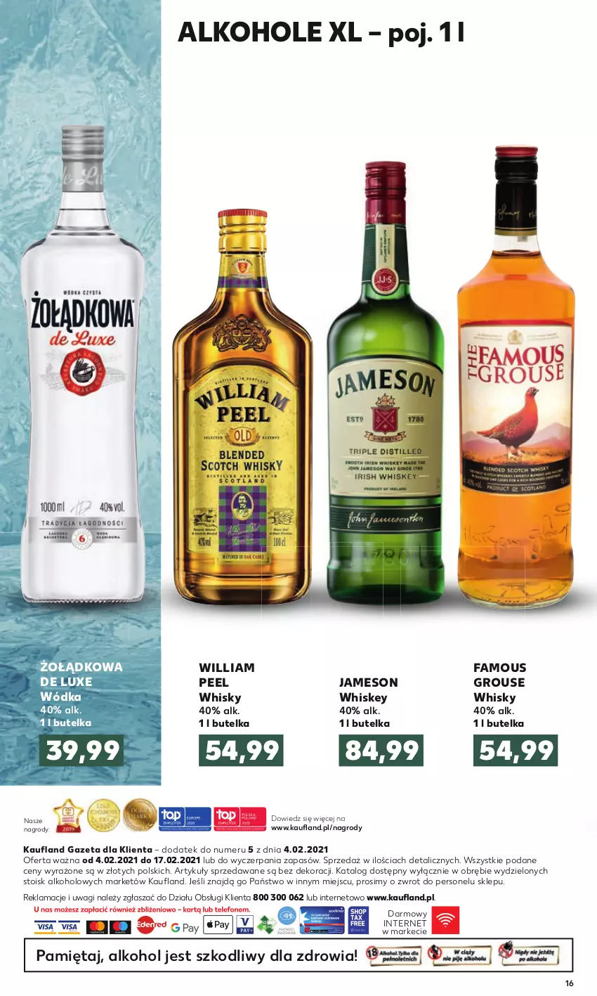 Gazetka promocyjna Kaufland - Barek - ważna 04.02 do 17.02.2021 - strona 16 - produkty: Alkohole, Fa, Jameson, Mięta, Wagi, Whiskey, Whisky, Wódka