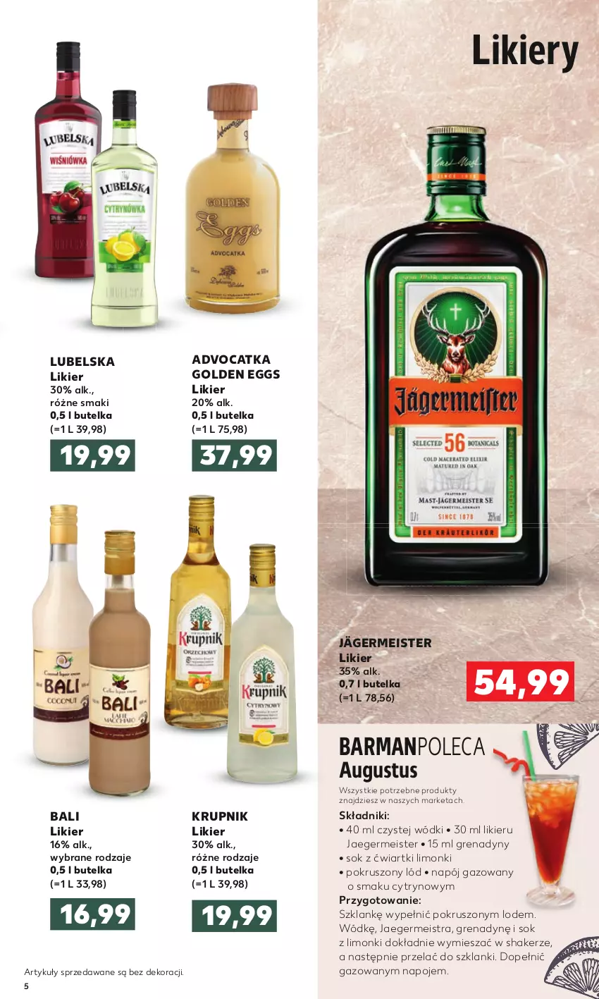 Gazetka promocyjna Kaufland - Barek - ważna 04.02 do 17.02.2021 - strona 5 - produkty: AEG, Krupnik, Lanki, Likier, Napój, Napój gazowany, Napoje, Sok