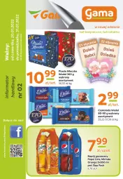 Gazetka promocyjna Gama - Gazetka Gama - Gazetka - ważna od 20.01 do 20.01.2023 - strona 1 - produkty: Piec, Mirinda, O nas, Pepsi, Mleczko, Czekolada, Napój gazowany, Ptasie mleczko, Napój, Fa