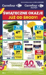 Gazetka promocyjna Carrefour - Gazetka Weekend okazji już od środy! - Gazetka - ważna od 04.04 do 04.04.2026 - strona 1 - produkty: Chrzan, Krakus, Jaja, Bukiet, Olej