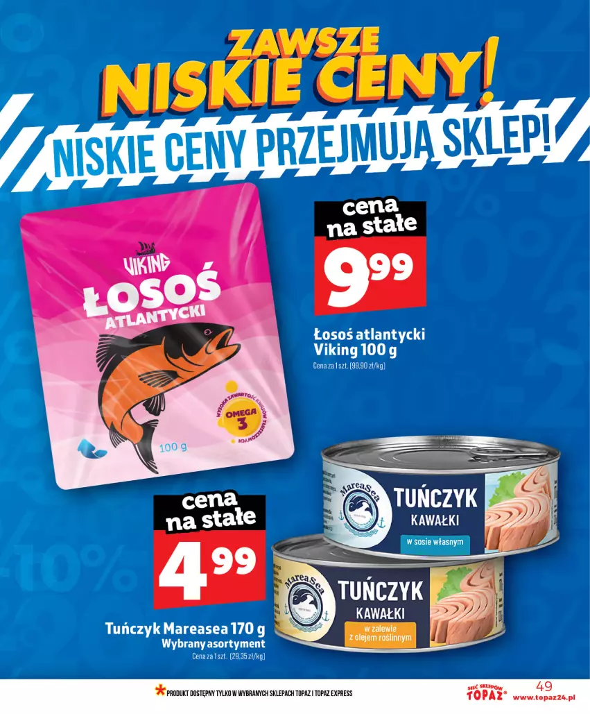 Gazetka promocyjna Topaz - Gazetka - ważna 18.06 do 24.06.2026 - strona 49 - produkty: Kawa, Olej, Top, Tuńczyk