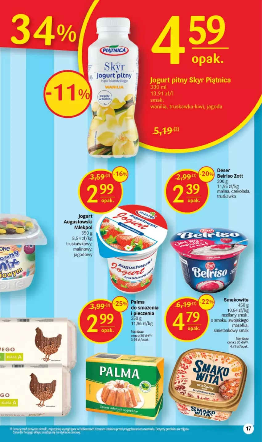 Gazetka promocyjna Delikatesy Centrum - Gazetka DC08 - ważna 23.02 do 01.03.2023 - strona 17 - produkty: Belriso, Czekolada, Deser, Isla, Jogurt, Jogurt pitny, Piątnica, Ser, Zott