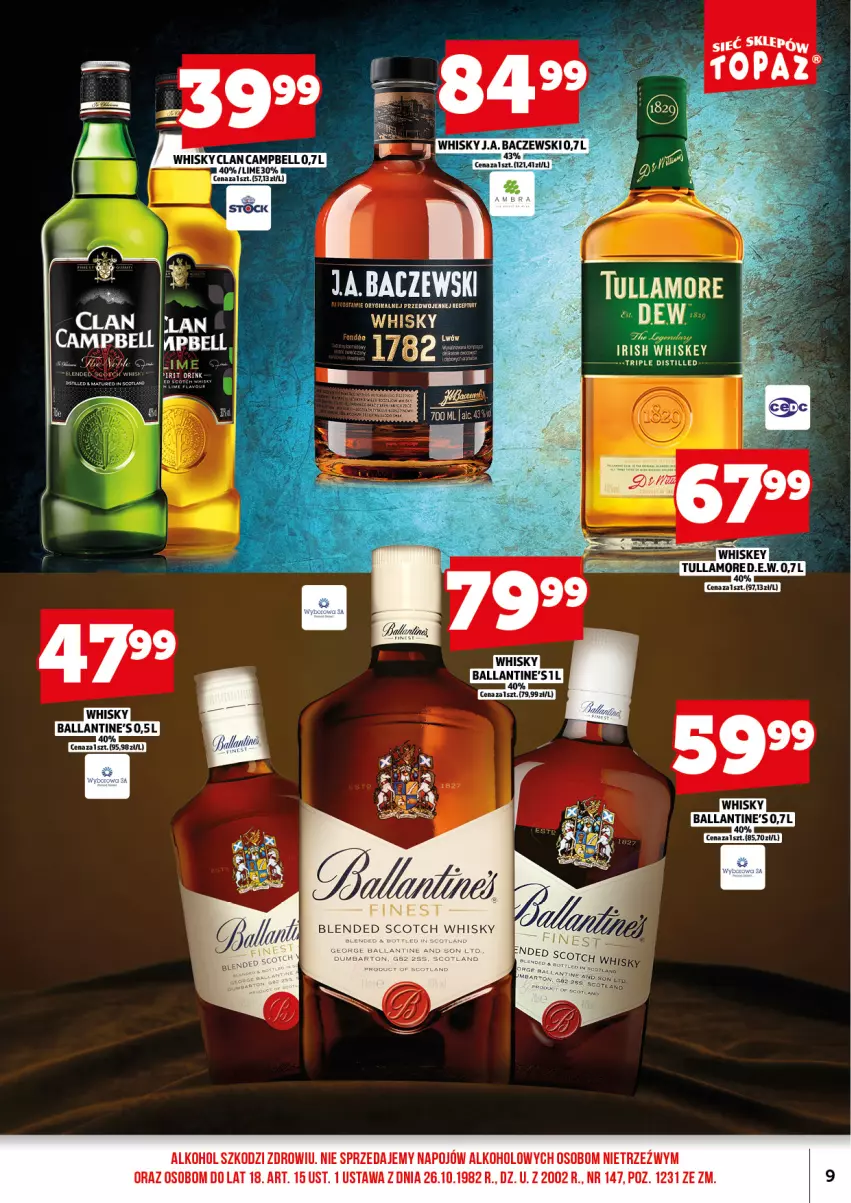 Gazetka promocyjna Topaz - Gazetka - ważna 01.08 do 16.08.2026 - strona 11 - produkty: Bell, Whisky